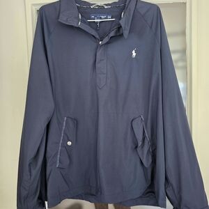 Ralph Lauren Polo Golf Pullover Dark Blue Windbreaker Jacket Sz Medium M